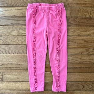 🩷Chick pea girls leggings size 4T pink VGUC ruffles